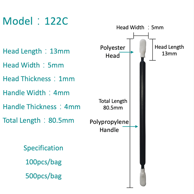 SW-122C swab โฟมแบบปราศจากฝุ่น
